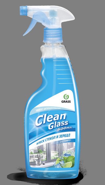 125247 средство для очистки стекол и зеркал   Clean Glass  (голубая лагуна) 600мл